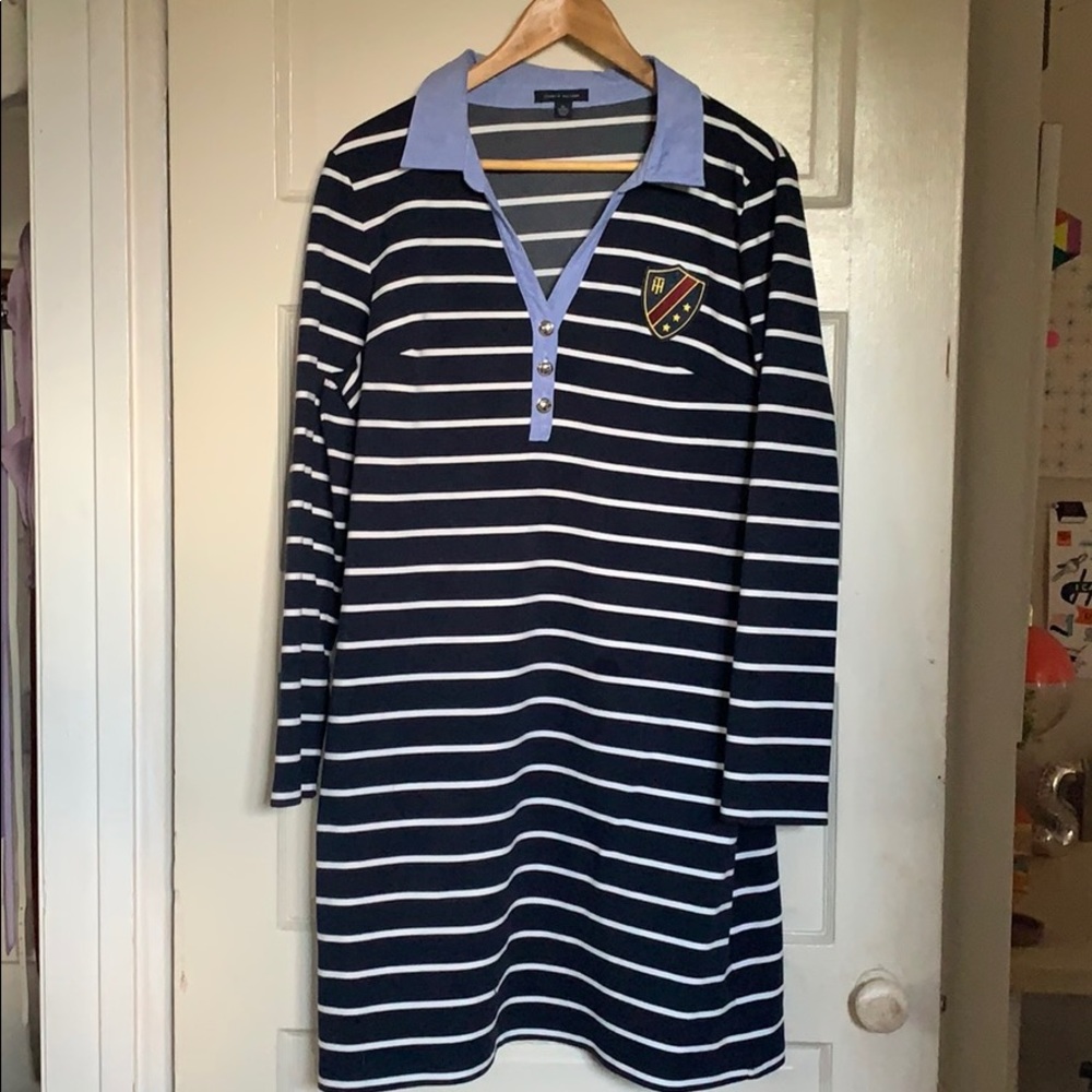 Tommy Hilfiger Striped Navy Dress
